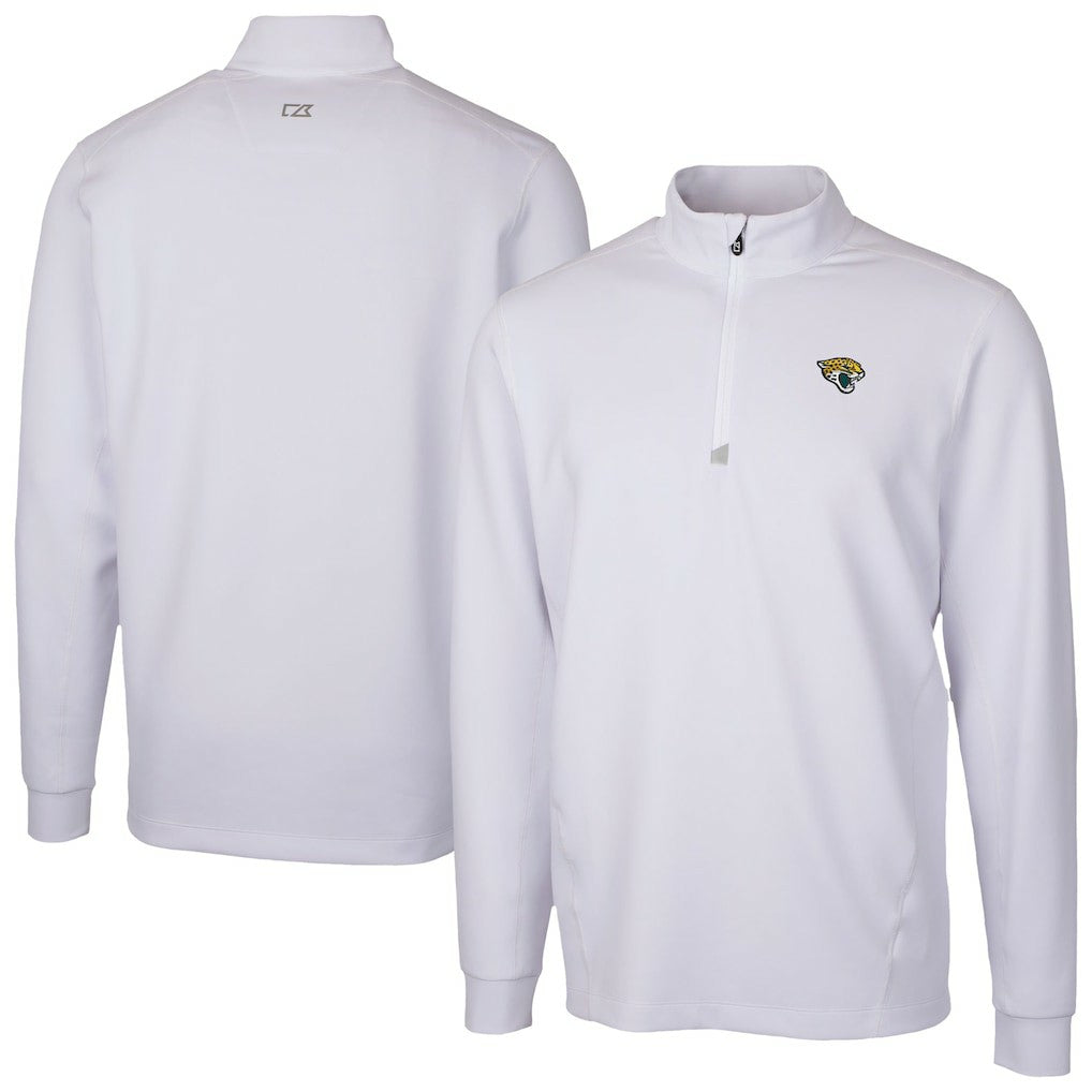 Jacksonville Jaguars Cutter & Buck Traverse Stretch Quarter-Zip Top White - NFL