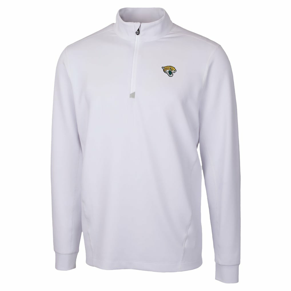 Jacksonville Jaguars Cutter & Buck Traverse Stretch Quarter-Zip Top White - NFL