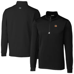 Cincinnati Bengals Cutter & Buck Traverse Stretch Quarter-Zip Top Black - NFL