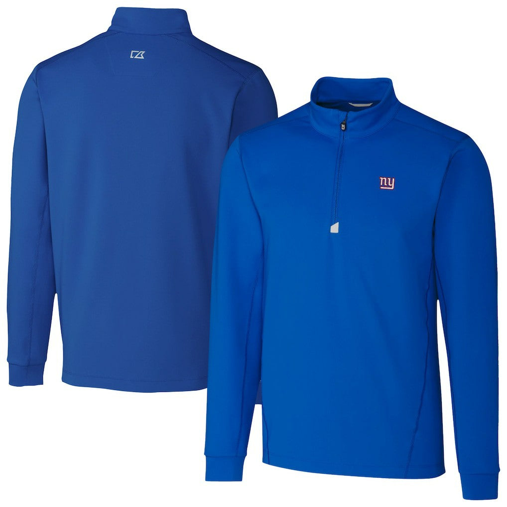 New York Giants Cutter & Buck Traverse Stretch Quarter-Zip Top Royal - NFL