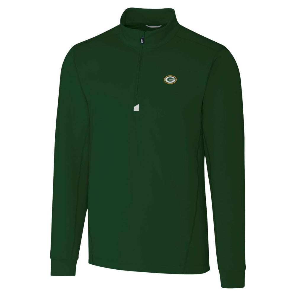 Green Bay Packers Cutter & Buck Traverse Stretch Quarter-Zip Top Hunter Green - NFL
