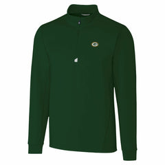 Green Bay Packers Cutter & Buck Traverse Stretch Quarter-Zip Top Hunter Green - NFL