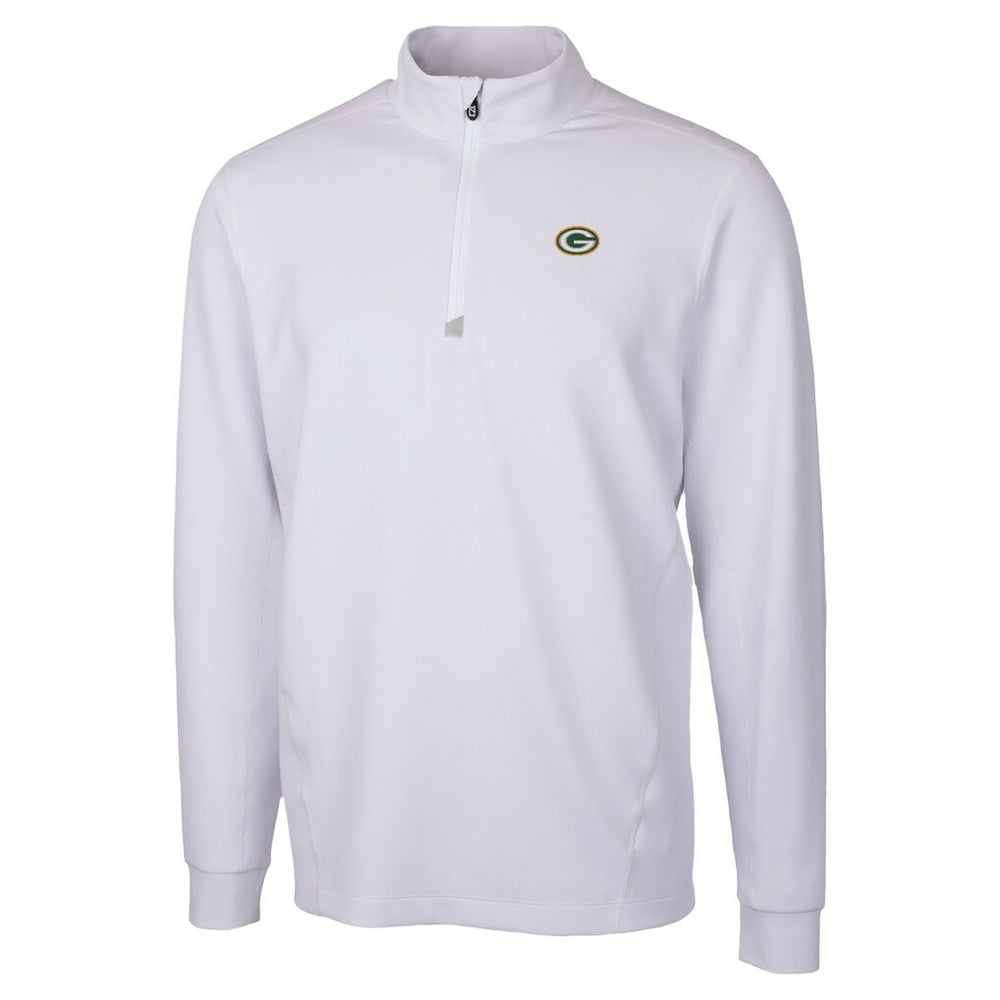 Green Bay Packers Cutter & Buck Traverse Stretch Quarter-Zip Top White - NFL