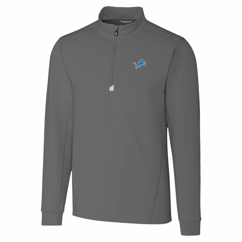 Detroit Lions Cutter & Buck Traverse Stretch Quarter-Zip Top Gray - NFL