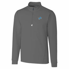 Detroit Lions Cutter & Buck Traverse Stretch Quarter-Zip Top Gray - NFL