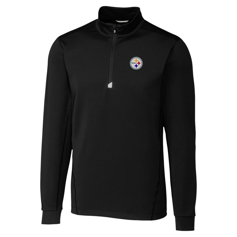 Pittsburgh Steelers Cutter & Buck Traverse Stretch Quarter-Zip Top Black - NFL