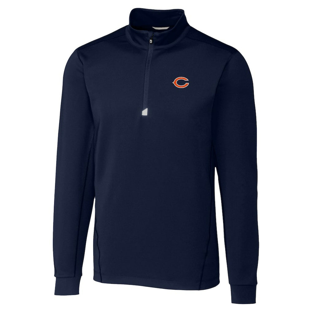 Chicago Bears Cutter & Buck Traverse Stretch Quarter-Zip Top Navy - NFL