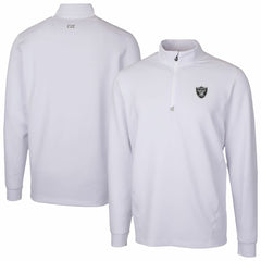Las Vegas Raiders Cutter & Buck Traverse Stretch Quarter-Zip Top White - NFL