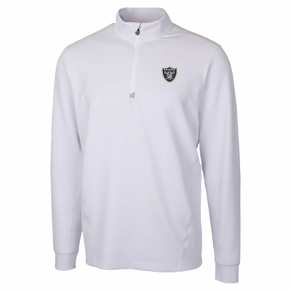 Las Vegas Raiders Cutter & Buck Traverse Stretch Quarter-Zip Top White - NFL