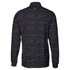 Philadelphia Eagles Cutter & Buck Traverse Camo Print Stretch Quarter-Zip Top Black - NFL