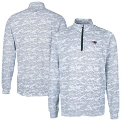 New England Patriots Cutter & Buck Traverse Camo Print Stretch Quarter-Zip Top Charcoal - NFL