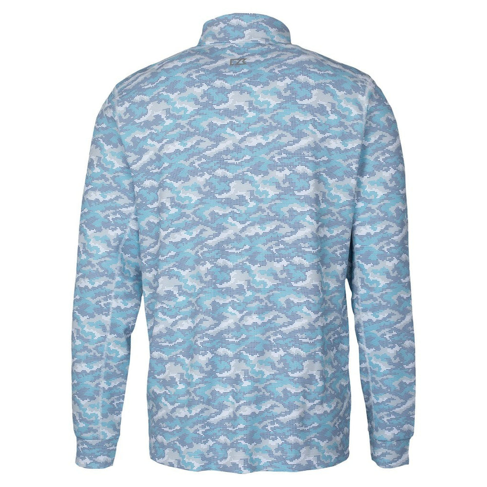Seattle Seahawks Cutter & Buck Traverse Camo Print Stretch Quarter-Zip Top Navy - NFL