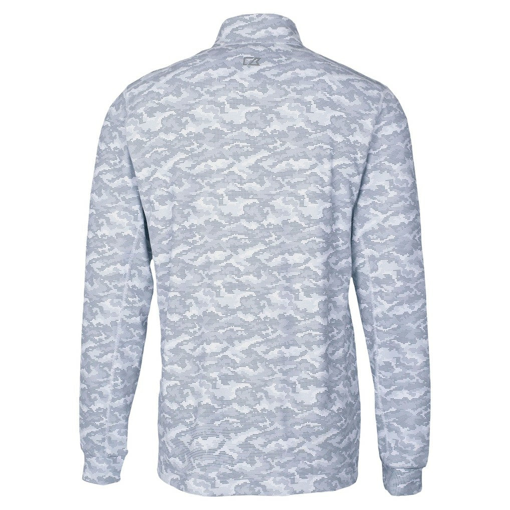 Seattle Seahawks Cutter & Buck Traverse Camo Print Stretch Quarter-Zip Top Charcoal - NFL