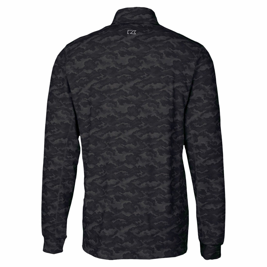 Detroit Lions Cutter & Buck Traverse Camo Print Stretch Quarter-Zip Top Black - NFL