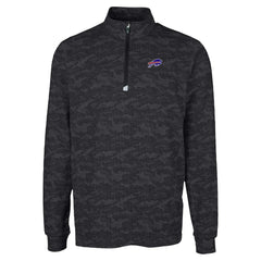 Buffalo Bills Cutter & Buck Traverse Camo Print Stretch Quarter-Zip Top Black - NFL