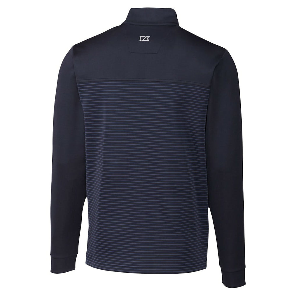 Seattle Seahawks Cutter & Buck Traverse Stripe Stretch DryTec Quarter-Zip Top Navy - NFL