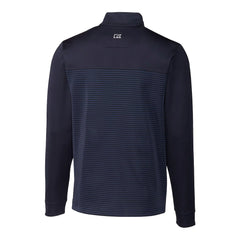 New York Giants Cutter & Buck Traverse Stripe Stretch DryTec Quarter-Zip Top Navy - NFL