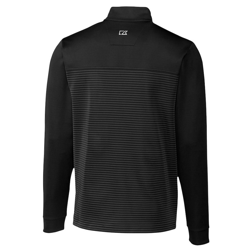 Indianapolis Colts Cutter & Buck Traverse Stripe Stretch DryTec Quarter-Zip Top Black - NFL