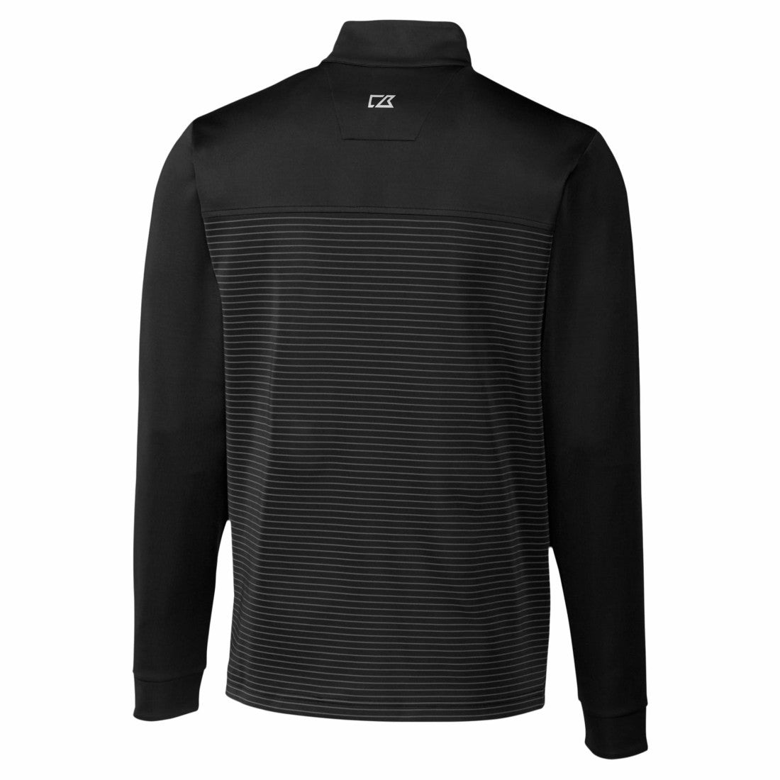Detroit Lions Cutter & Buck Traverse Stripe Stretch DryTec Quarter-Zip Top Black - NFL
