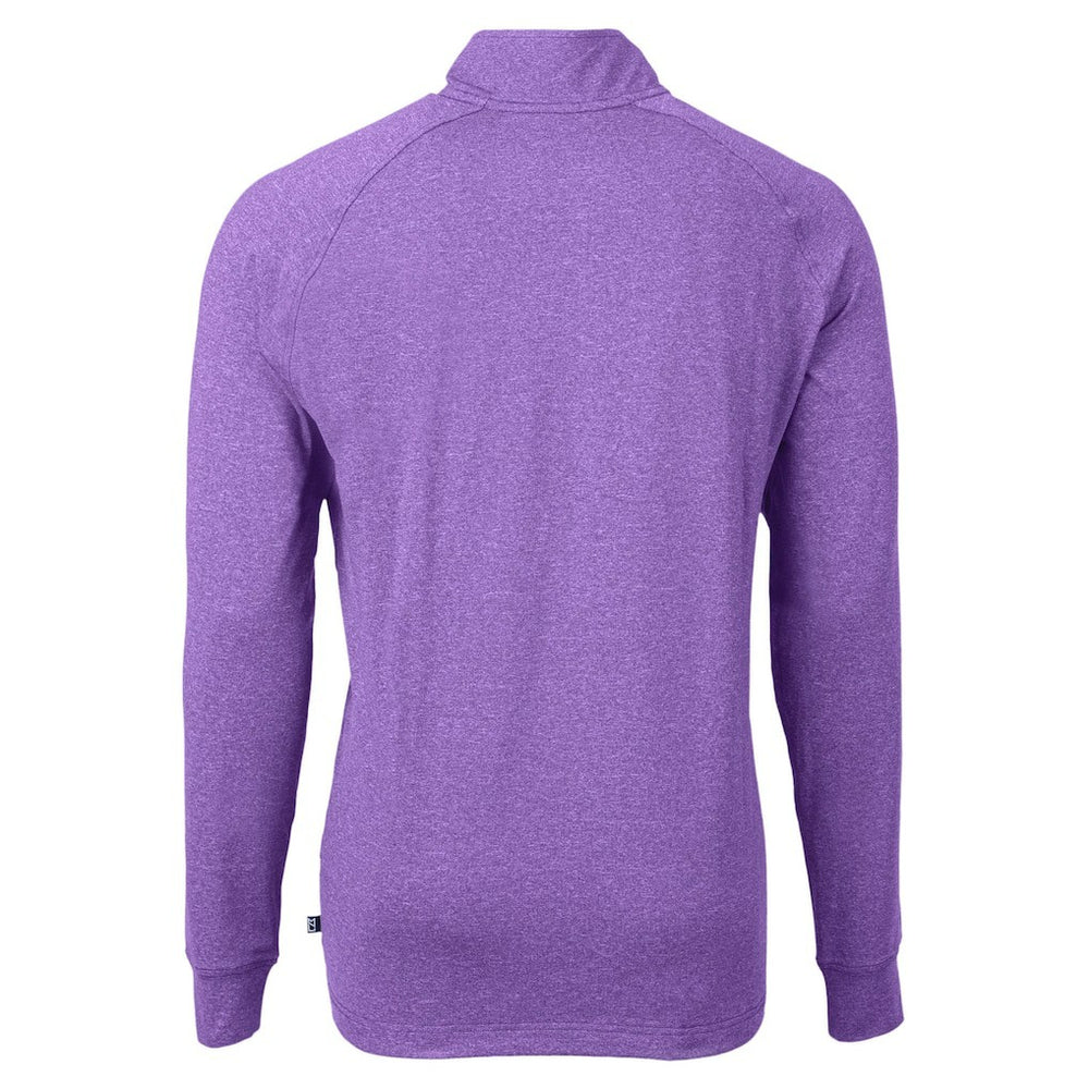 Baltimore Ravens Cutter & Buck Adapt Eco Raglan Quarter-Zip Jacket Heather Purple - NFL