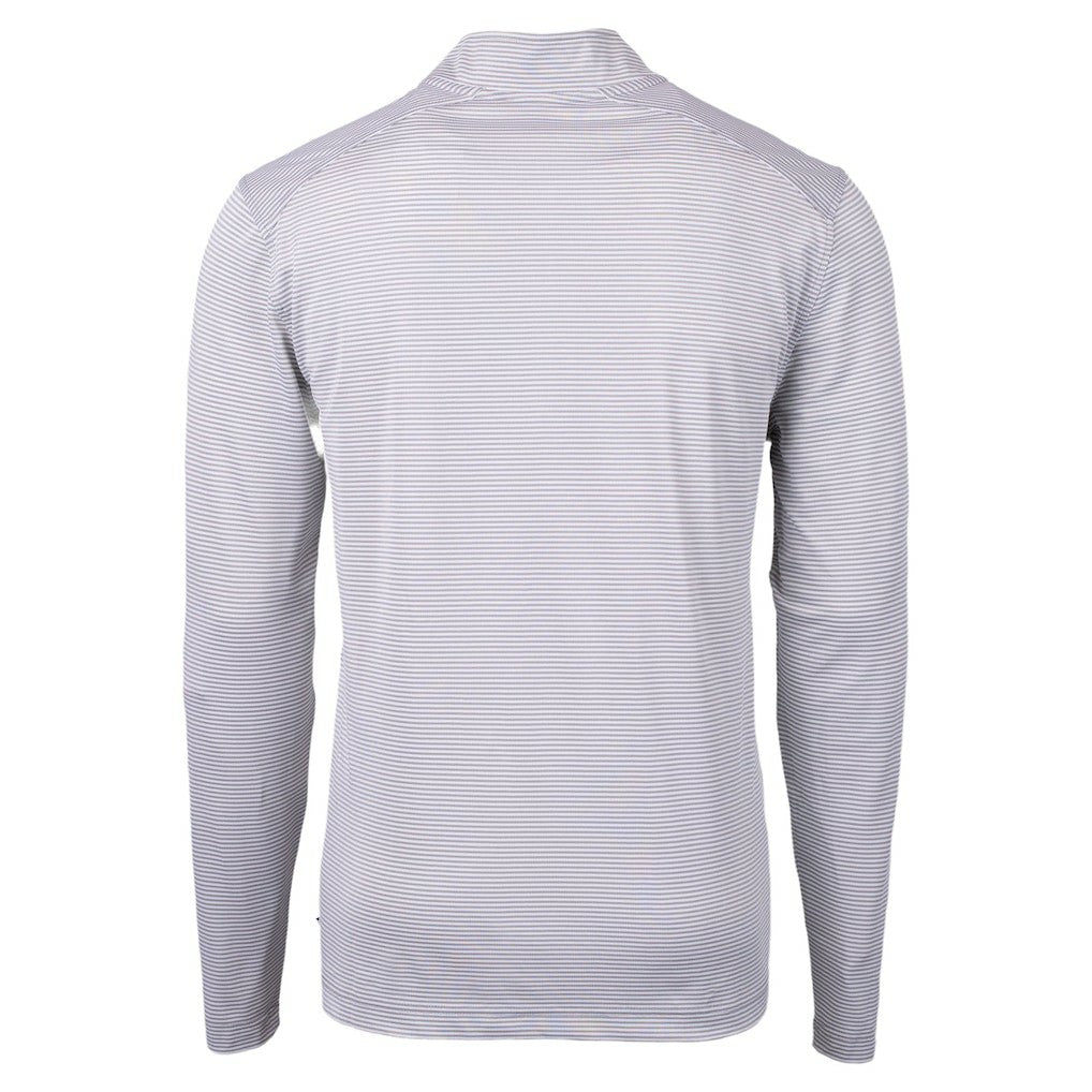 Baltimore Ravens Cutter & Buck Virtue Eco Pique Micro Stripe Quarter-Zip Jacket Gray - NFL