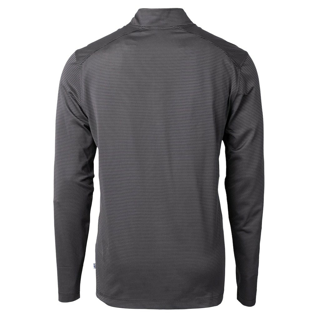 Baltimore Ravens Cutter & Buck Virtue Eco Pique Micro Stripe Quarter-Zip Jacket Black - NFL
