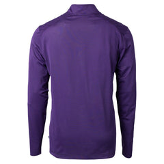 Baltimore Ravens Cutter & Buck Virtue Eco Pique Micro Stripe Quarter-Zip Jacket Purple - NFL