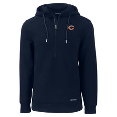 Chicago Bears Cutter & Buck Roam Eco Recycled Half-Zip Hoodie Navy - NFL