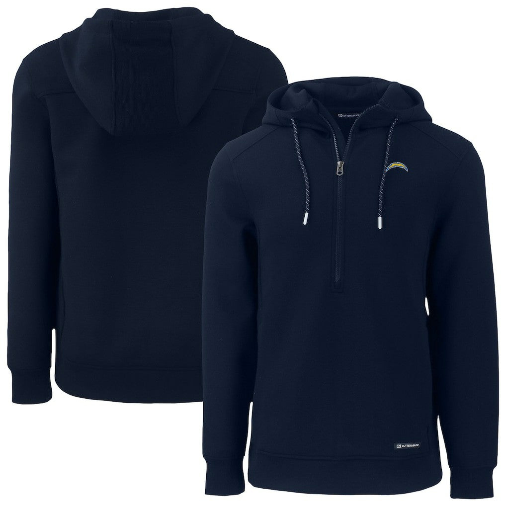 Los Angeles Chargers Cutter & Buck Roam Eco Recycled Half-Zip Hoodie Navy - NFL