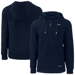 Los Angeles Chargers Cutter & Buck Roam Eco Recycled Half-Zip Hoodie Navy - NFL
