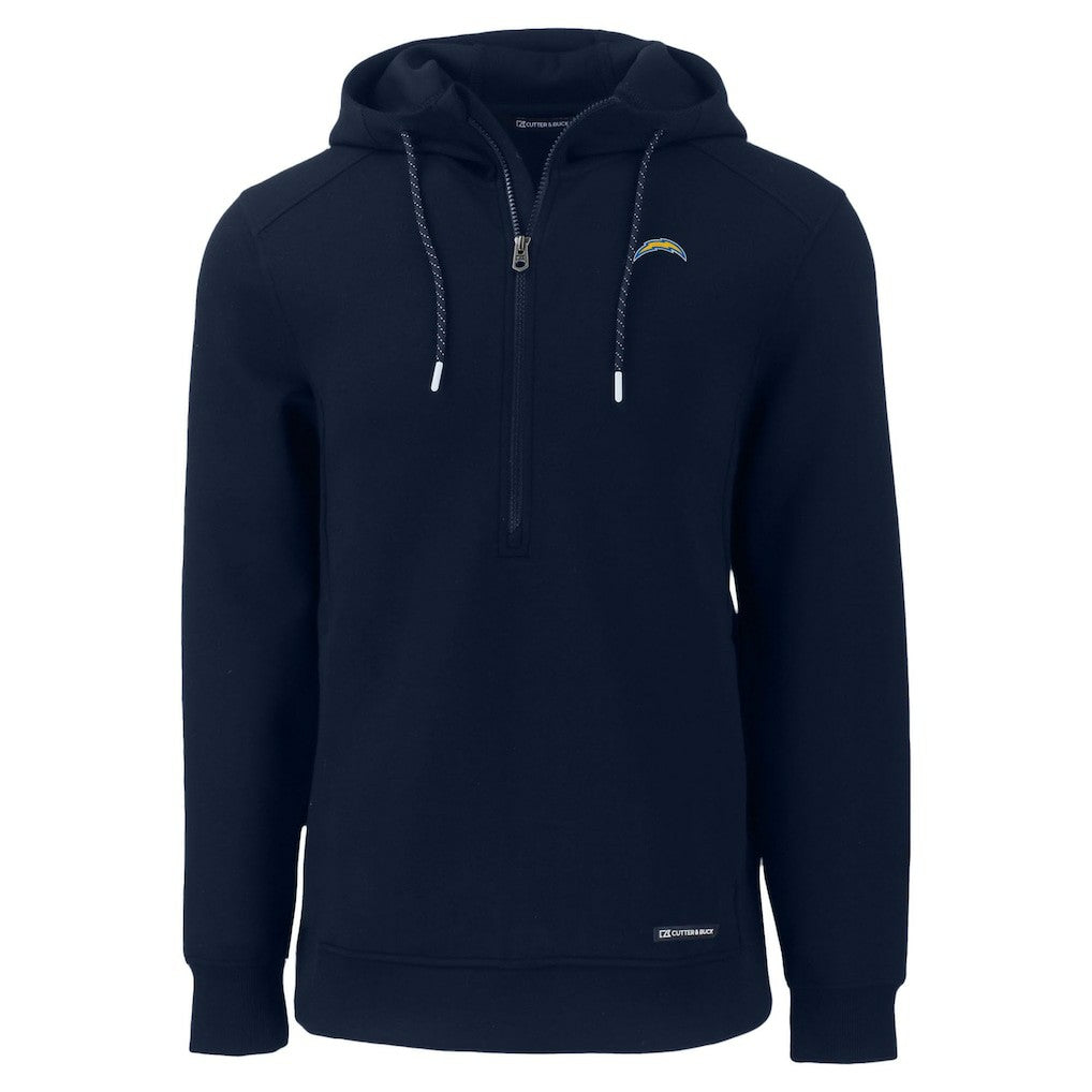 Los Angeles Chargers Cutter & Buck Roam Eco Recycled Half-Zip Hoodie Navy - NFL