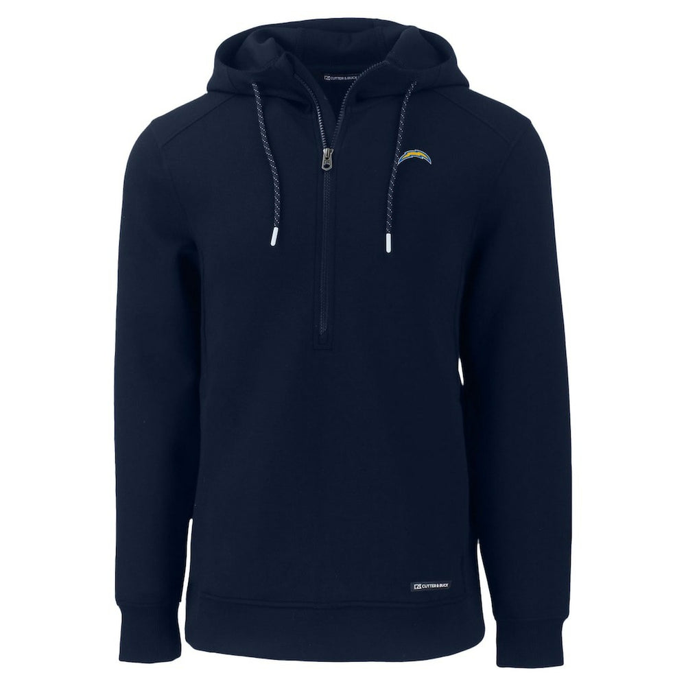 Los Angeles Chargers Cutter & Buck Roam Eco Recycled Half-Zip Hoodie Navy - NFL
