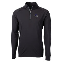 Minnesota Vikings Cutter & Buck Big & Tall Adapt Eco DryTec Raglan Quarter-Zip Jacket Black - NFL