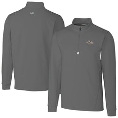 Baltimore Ravens Cutter & Buck Big & Tall Traverse Eco Tri-Blend DryTec Quarter-Zip Jacket Gray - NFL