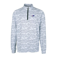 Buffalo Bills Cutter & Buck Big & Tall Traverse Eco Camo Tri-Blend DryTec Quarter-Zip Jacket Charcoal - NFL