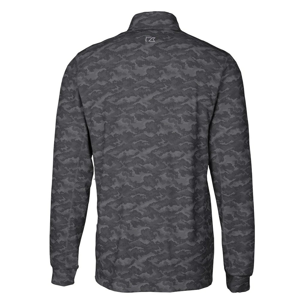 Baltimore Ravens Cutter & Buck Big & Tall Traverse Eco Camo Tri-Blend DryTec Quarter-Zip Jacket Black - NFL
