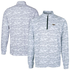 Baltimore Ravens Cutter & Buck Big & Tall Traverse Eco Camo Tri-Blend DryTec Quarter-Zip Jacket Charcoal - NFL