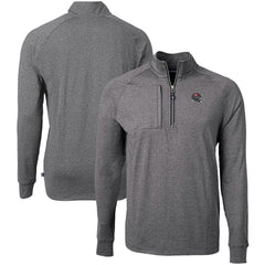 Tampa Bay Buccaneers Cutter & Buck Big & Tall Adapt Eco Raglan Quarter-Zip Jacket Heather Black - NFL