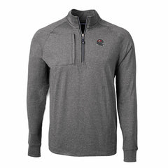 Tampa Bay Buccaneers Cutter & Buck Big & Tall Adapt Eco Raglan Quarter-Zip Jacket Heather Black - NFL