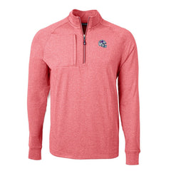 Buffalo Bills Cutter & Buck Big & Tall Adapt Eco Raglan Quarter-Zip Jacket Heather Red - NFL
