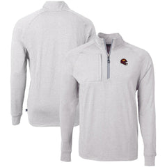 Washington Commanders Cutter & Buck Big & Tall Adapt Eco Raglan Quarter-Zip Jacket Heather Gray - NFL
