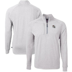 Arizona Cardinals Cutter & Buck Big & Tall Adapt Eco Raglan Quarter-Zip Jacket Heather Gray - NFL
