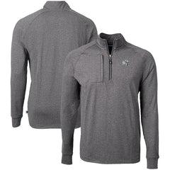 Indianapolis Colts Cutter & Buck Big & Tall Adapt Eco Raglan Quarter-Zip Jacket Heather Black - NFL