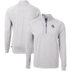 Indianapolis Colts Cutter & Buck Big & Tall Adapt Eco Raglan Quarter-Zip Jacket Heather Gray - NFL