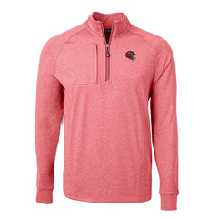 Kansas City Chiefs Cutter & Buck Big & Tall Adapt Eco Raglan Quarter-Zip Jacket Heather Red - NFL