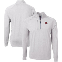 Kansas City Chiefs Cutter & Buck Big & Tall Adapt Eco Raglan Quarter-Zip Jacket Heather Gray - NFL