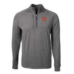 Cincinnati Bengals Cutter & Buck Big & Tall Adapt Eco Raglan Quarter-Zip Jacket Heather Black - NFL