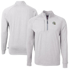 Los Angeles Chargers Cutter & Buck Big & Tall Adapt Eco Raglan Quarter-Zip Jacket Heather Gray - NFL