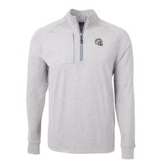 Los Angeles Chargers Cutter & Buck Big & Tall Adapt Eco Raglan Quarter-Zip Jacket Heather Gray - NFL