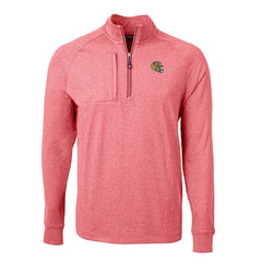 San Francisco 49ers Cutter & Buck Big & Tall Adapt Eco Raglan Quarter-Zip Jacket Heather Scarlet - NFL